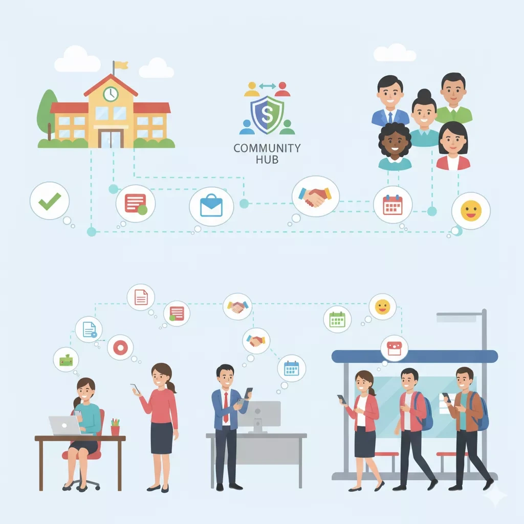 Multi-functional communication app supporting parents through digitalization